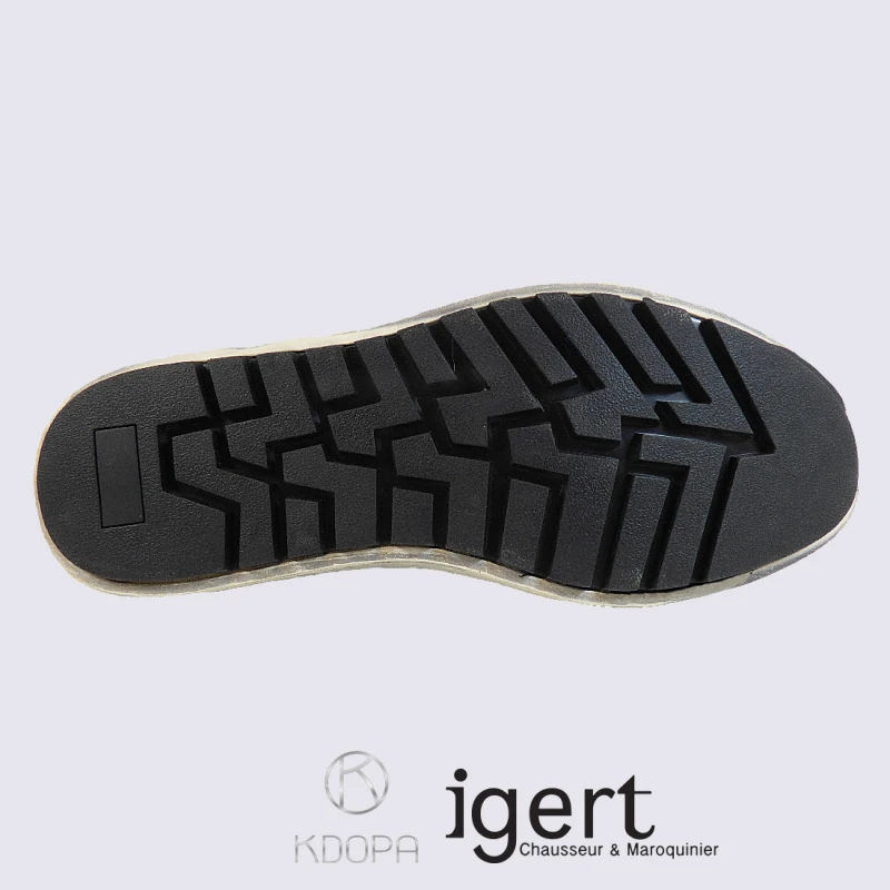 Bottillons Kdopa, Bottillons à Glissière Hommeen Cuir Noir Effet Plissé – Image 4