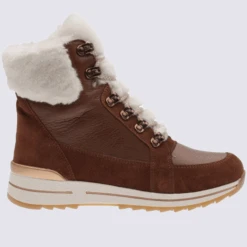 Bottines Ara, Bottines Tendances Fourrées Femme En Cuir Camel