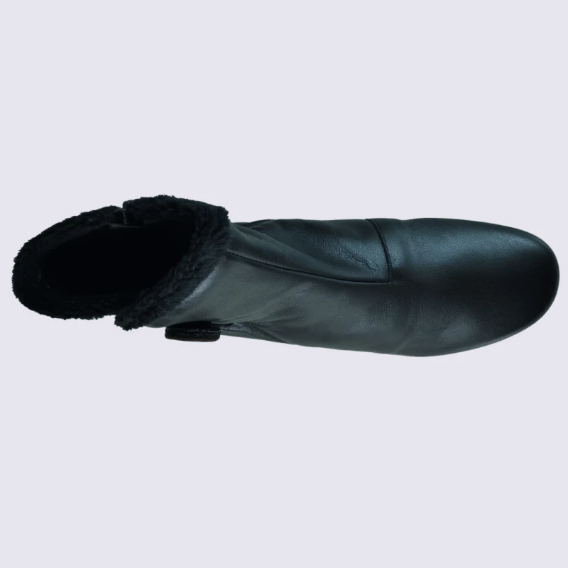 Bottines Arima, Bottines Fourrées Femme En Cuir Noir – Image 3