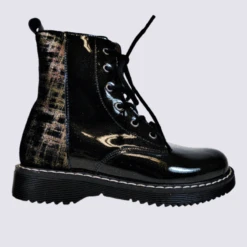 Bottines Bellamy, Bottines à Lacets Filles En Cuir Noir