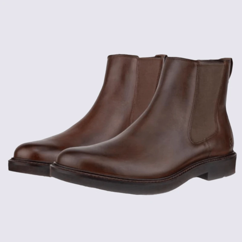 Bottines Ecco, Bottines élégantes Et Agréables Femme, En Cuir Lisse Cacao – Image 2
