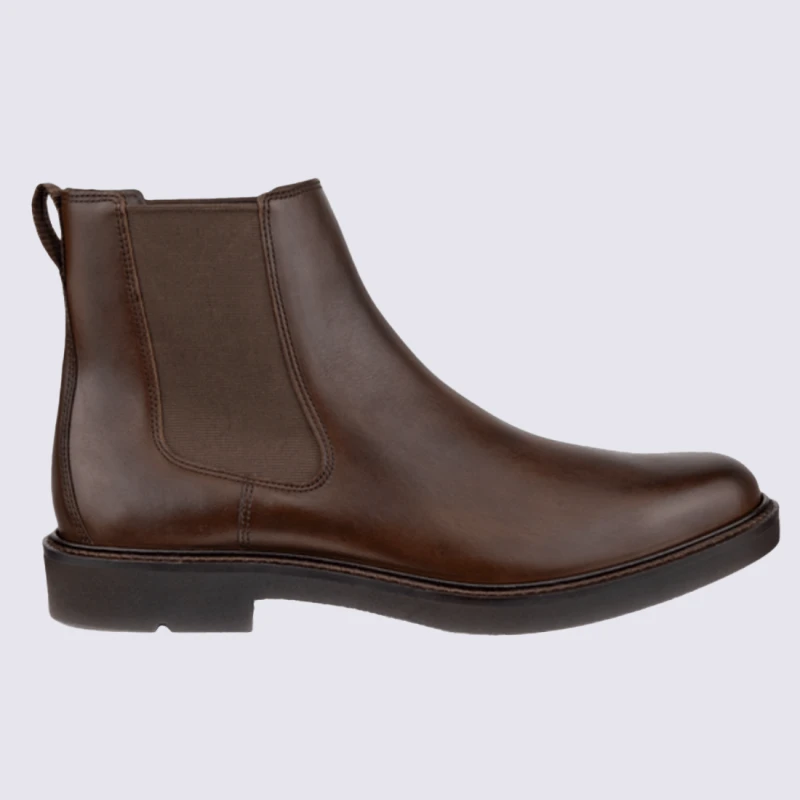 Bottines Ecco, Bottines élégantes Et Agréables Femme, En Cuir Lisse Cacao