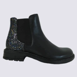 Bottines Fille Cuir Noir Bellamy Tendance à Glissière