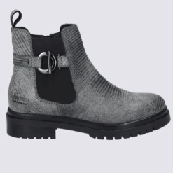 Bottines Josef Seibel, Bottines A Boucle Chic Femme En Cuir Gris