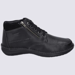 Bottines Josef Seibel, Bottines Ă Lacets Homme En Cuir Noir