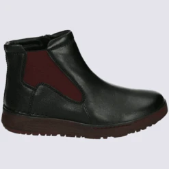 Bottines Josef Seibel, Bottines Chic Et Confortable Femme En Cuir Noir