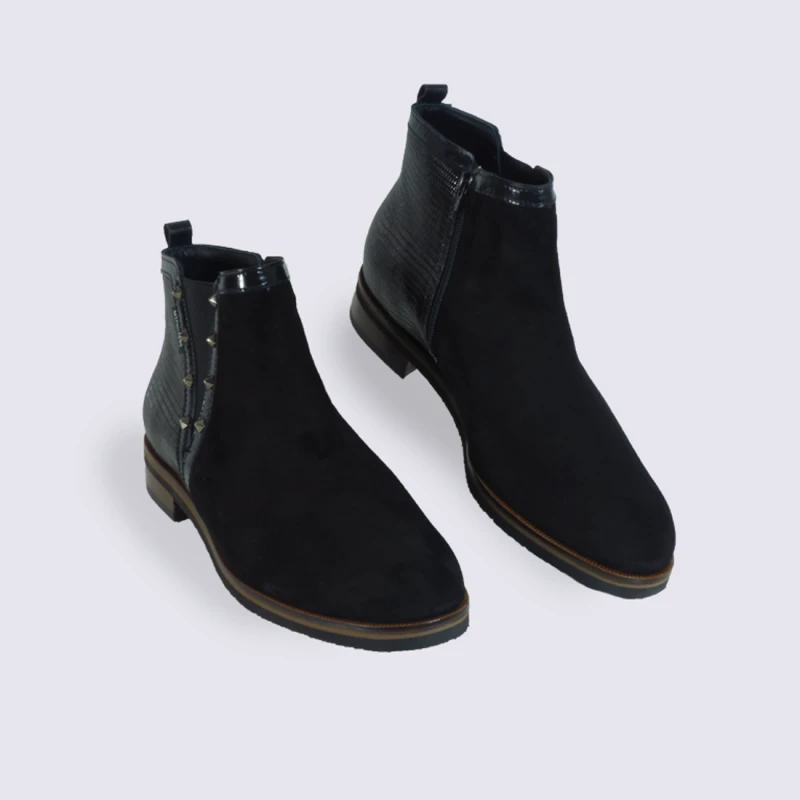 Bottines Mephisto, Bottines à Glissières Femme En Cuir Noir – Image 2