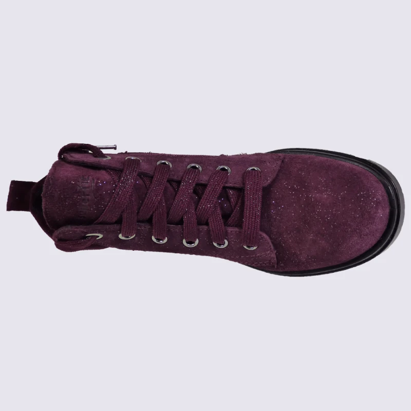 Bottines Superfit, Bottines Tendances Filles En Cuir Nubuck Rouge – Image 3