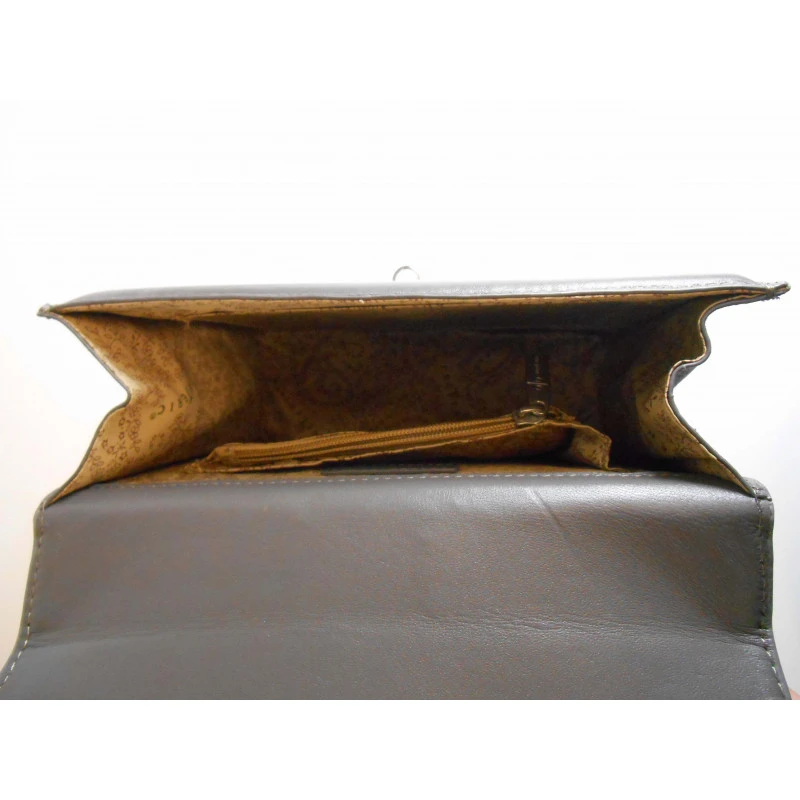 Cartable En Cuir Gris Mode Frederic – Image 5