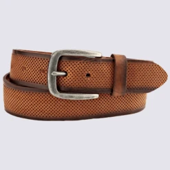 Ceinture Bernd Götz, Ceinture à Relief En Cuir Brun