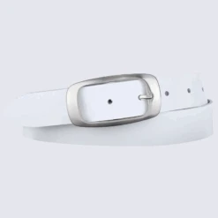 Ceinture Bernd Götz, Ceinture Classique En Cuir Blanc