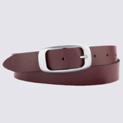 Ceinture Bernd Götz, Ceinture Classique En Cuir Bordeaux