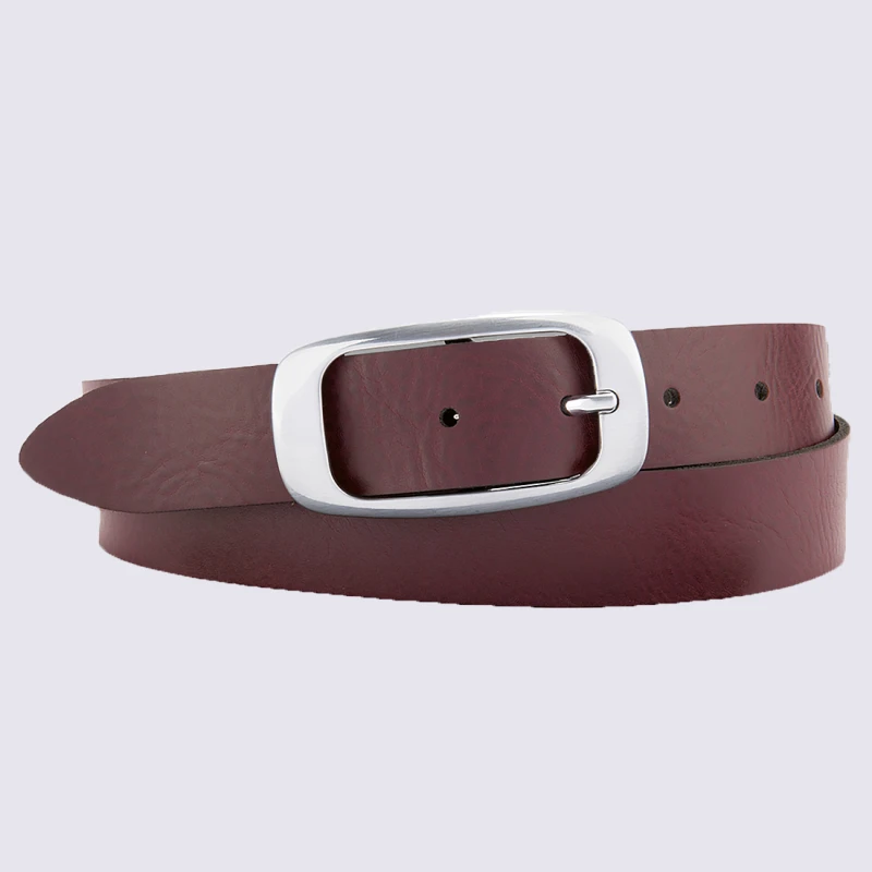 Ceinture Bernd Götz, Ceinture Classique En Cuir Bordeaux