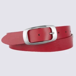 Ceinture Bernd Götz, Ceinture Classique En Cuir Rouge