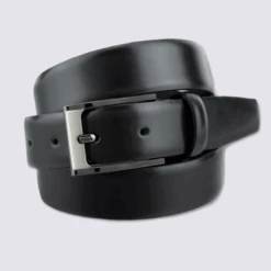 Ceinture Bernd Götz, Ceinture Classique Pour Homme En Cuir Noir