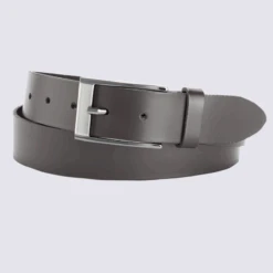 Ceinture Bernd Götz, Ceinture Décontracté Homme En Cuir Lisse Moka