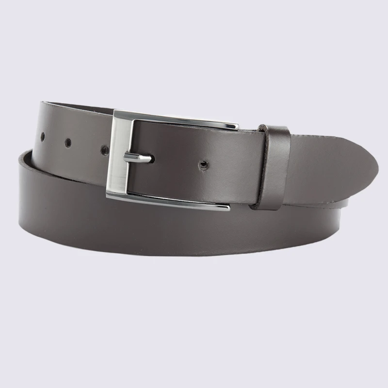 Ceinture Bernd Götz, Ceinture Décontracté Homme En Cuir Lisse Moka