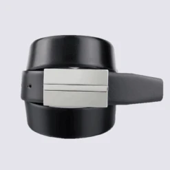 Ceinture Bernd Götz, Ceinture élégante Homme En Cuir Noir