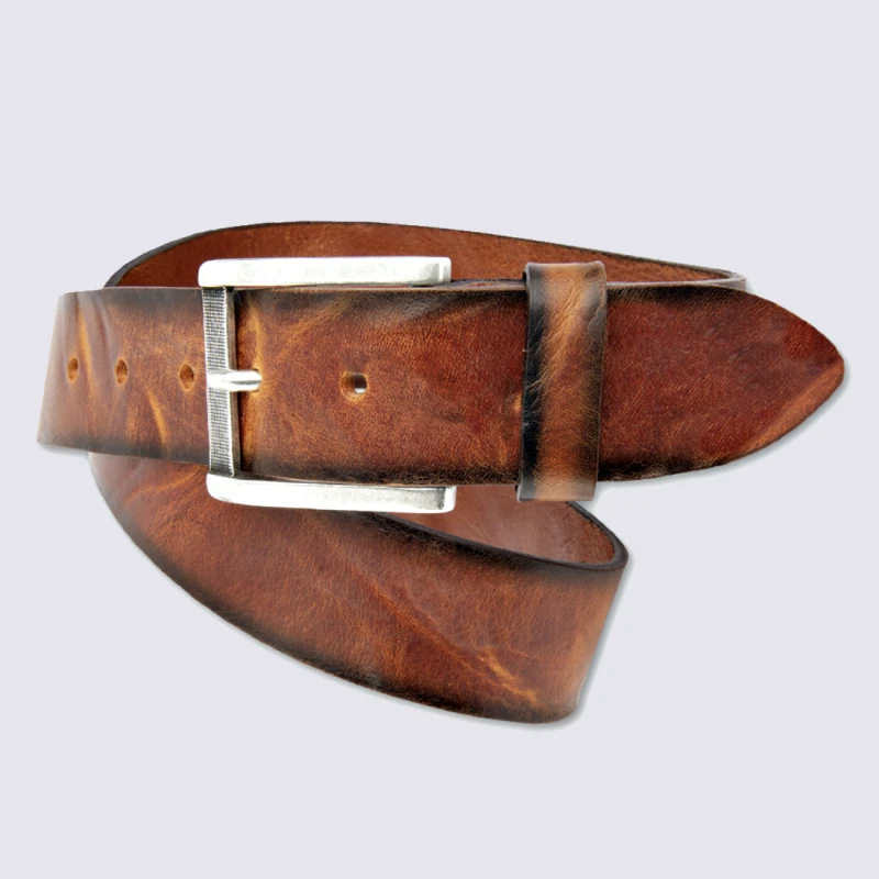 Ceinture Bernd Götz, Ceinture Homme En Cuir Cognac