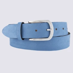Ceinture Bernd Götz, Ceinture Tendance Femme En Cuir Lisse Bleu