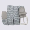 Ceinture Bernd Götz, Ceinture Tressé En Cuir Et Tissu Gris