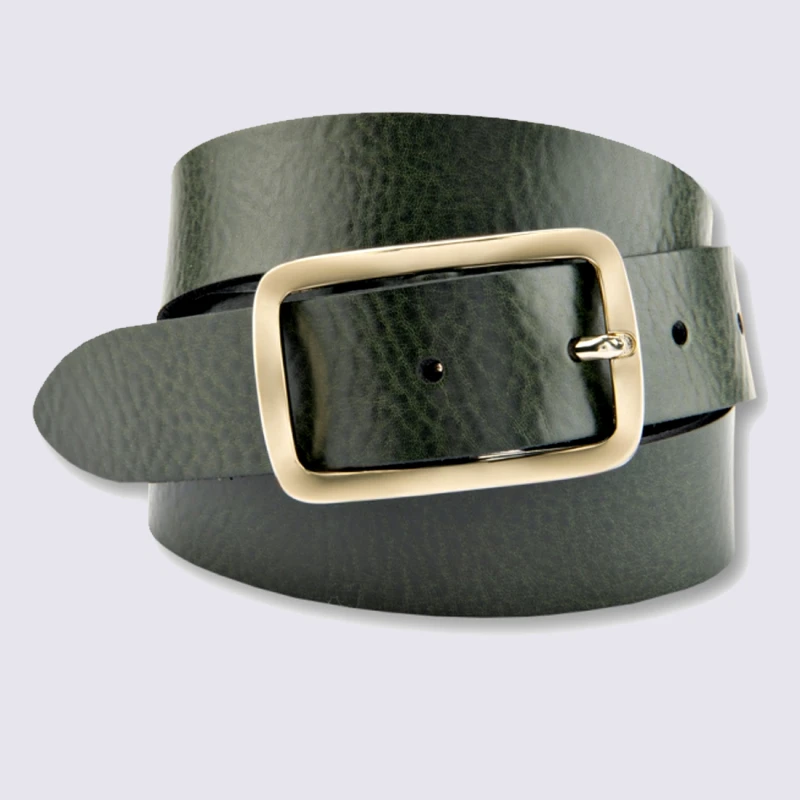 Ceinture Bernd Götz, Ceinture Femme En Cuir Vert Foncé