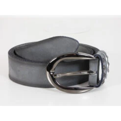 Ceinture Bernd Götz En Cuir Gris Bijoux Swarovski