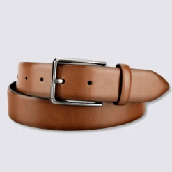 Ceinture Bovino, Ceinture Tendance Homme En Cuir Cognac
