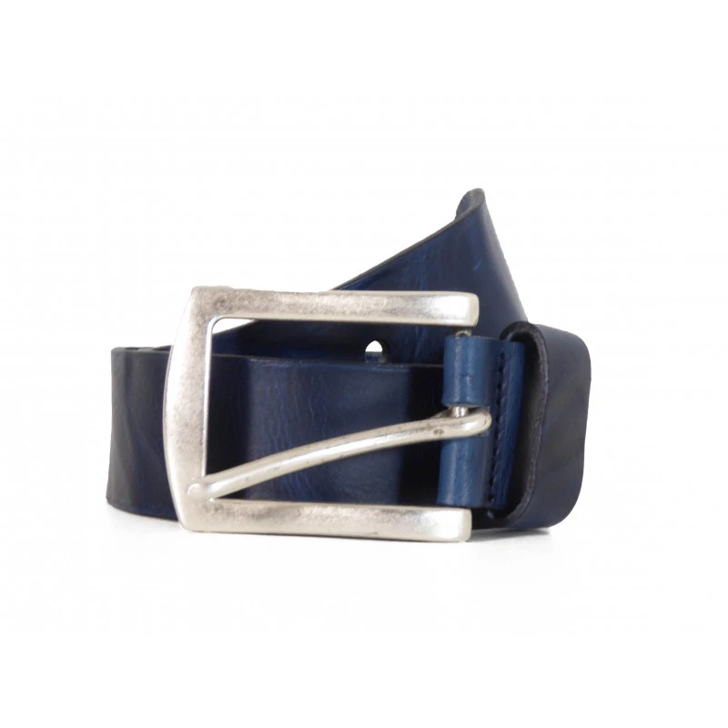 Ceinture En Cuir Bernd Götz Homme Bleue Tendance