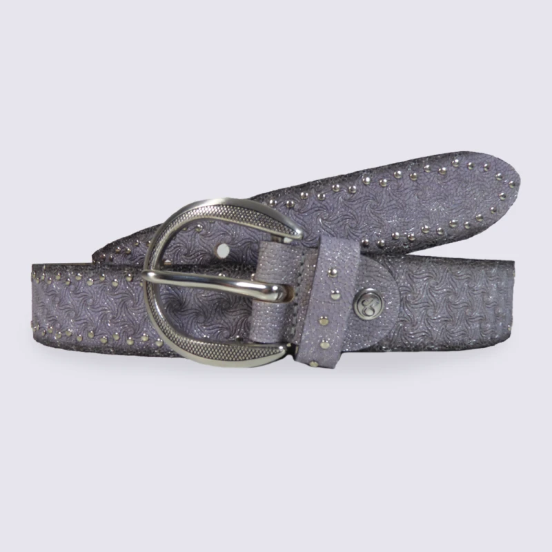 Ceinture Femme Bernd Götz En Cuir Brillant Métallisé