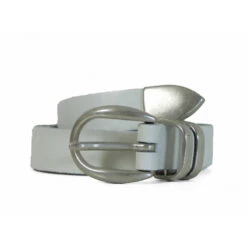 Ceinture Fine Bernd Götz En Cuir Blanc Classique