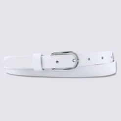 Ceinture Fine Pour Femme Bernd Götz En Cuir Blanc