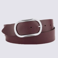 Ceinture Pour Femme Bernd Götz En Cuir Bordeaux