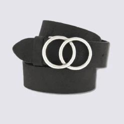 Ceinture Pour Femme Bernd Götz En Cuir Noir Boucle Ronde