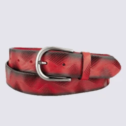 Ceinture Pour Femme Bernd Götz En Cuir Rouge Et Noir