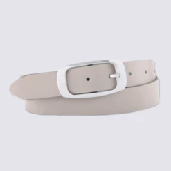 Ceinture Pour Femme Bernd Götz En Cuir Taupe Clair