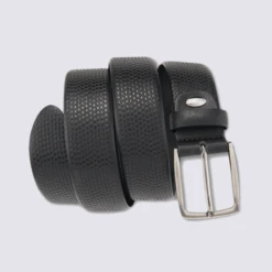 Ceinture Pour Homme Bovino En Cuir à Relief Noir
