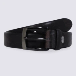Ceinture Pour Homme Bovino En Cuir Relief Marron