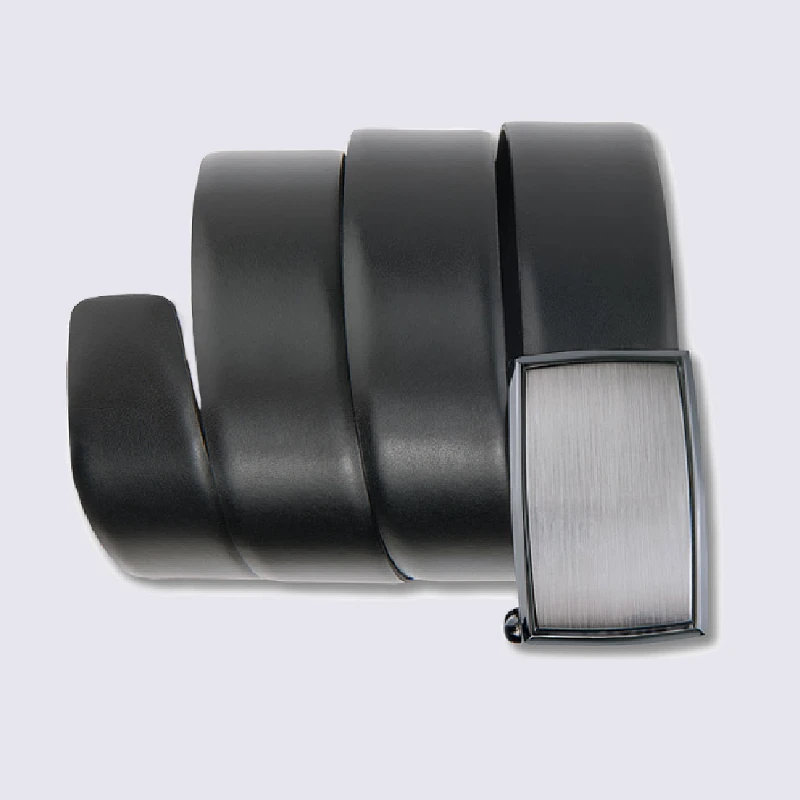 Ceinture Pour Homme En Cuir Noir Bovino