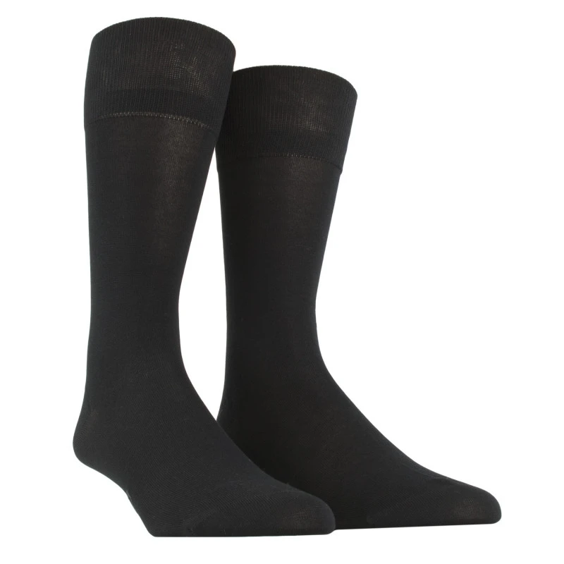 Chaussette Doré Doré Homme Noir En Coton Fil D'écosse