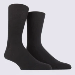 Chaussettes Doré Doré, Chaussette Chaudes Homme En Laine Mérinos Noir