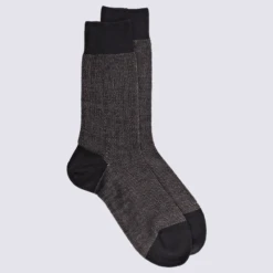 Chaussettes Doré Doré, Chaussettes Chaudes élégantes En Laine Homme Bleu Noir