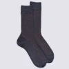 Chaussettes Doré Doré, Chaussettes Chaudes élégantes En Laine Mérinos Homme Bleu/orange