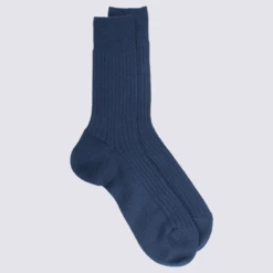 Chaussettes Doré Doré, Chaussettes Chaudes En Laine Homme Bleu Caban