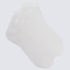 Chaussettes Doré Doré, Chaussettes Courtes Brin Avec Transparence Femme En Coton Blanc