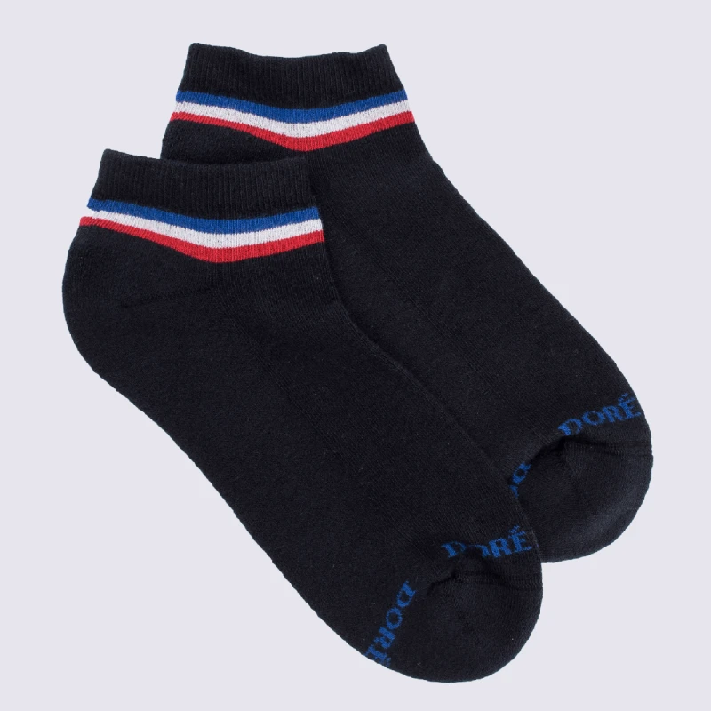 Chaussettes Doré Doré, Chaussettes édition Spéciale France JO Femme En Coton Marine Foncé – Image 2