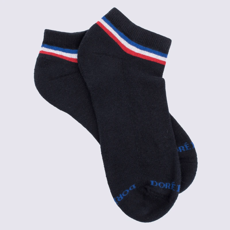 Chaussettes Doré Doré, Chaussettes édition Spéciale France JO Femme En Coton Marine Foncé
