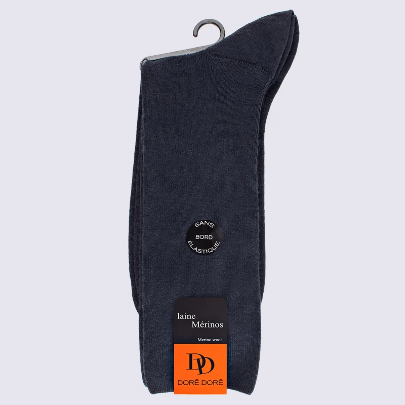 Chaussettes Doré Doré, Chaussettes En Laine Confort Homme Bleu Marine – Image 4