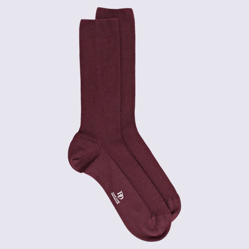 Chaussettes Doré Doré, Chaussettes En Laine Confort Homme Bordeaux