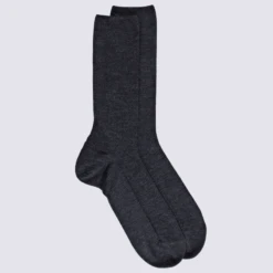 Chaussettes Doré Doré, Chaussettes En Laine Confort Homme Gris Anthracite